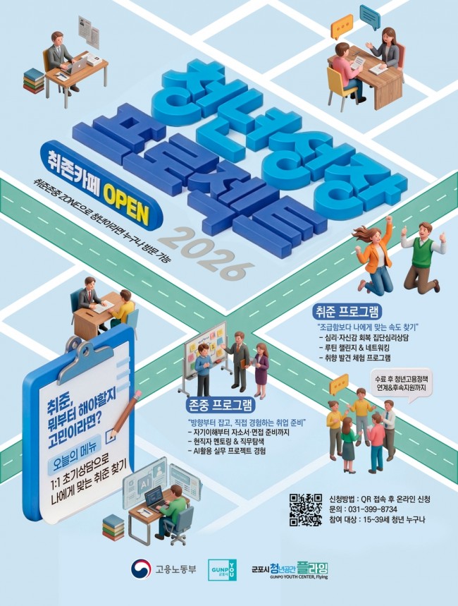 군포시 청년공간 플라잉, 2026년 청년성장프로젝트 참여자 모집